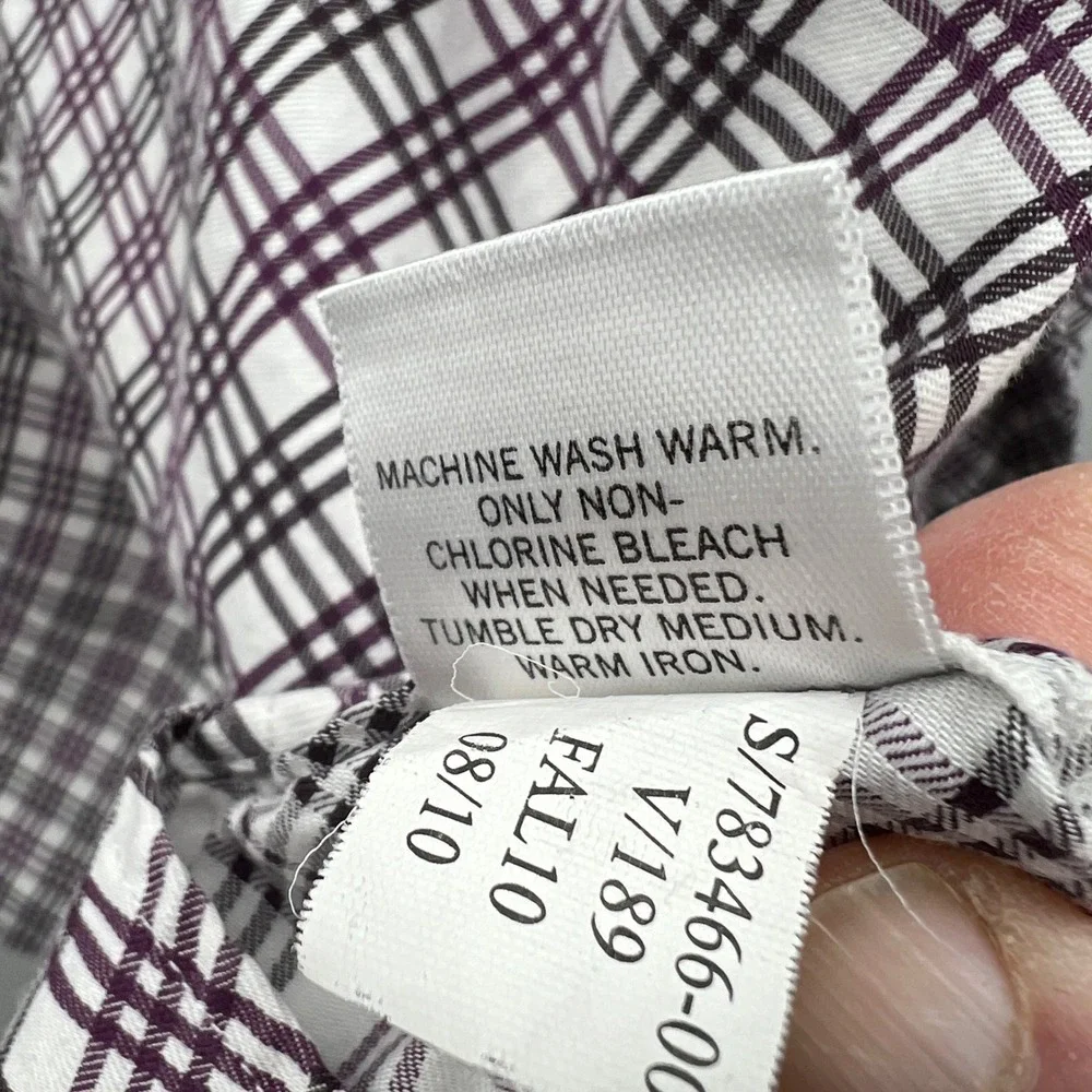 Banana Republic Slim Fit Mens Large‎ 16-16.5 Plaid Dress Shirt Button Up